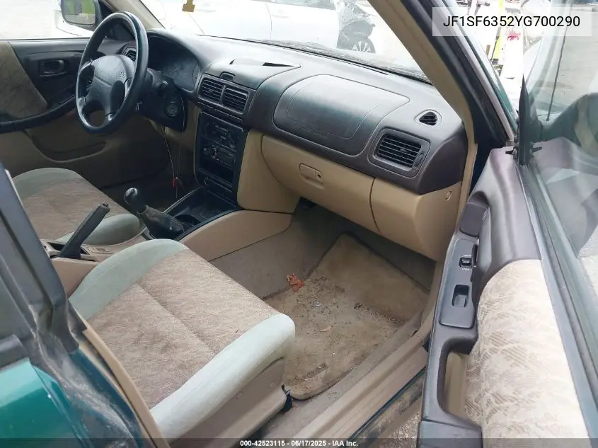 2000 Subaru Forester L VIN: JF1SF6352YG700290 Lot: 42523115