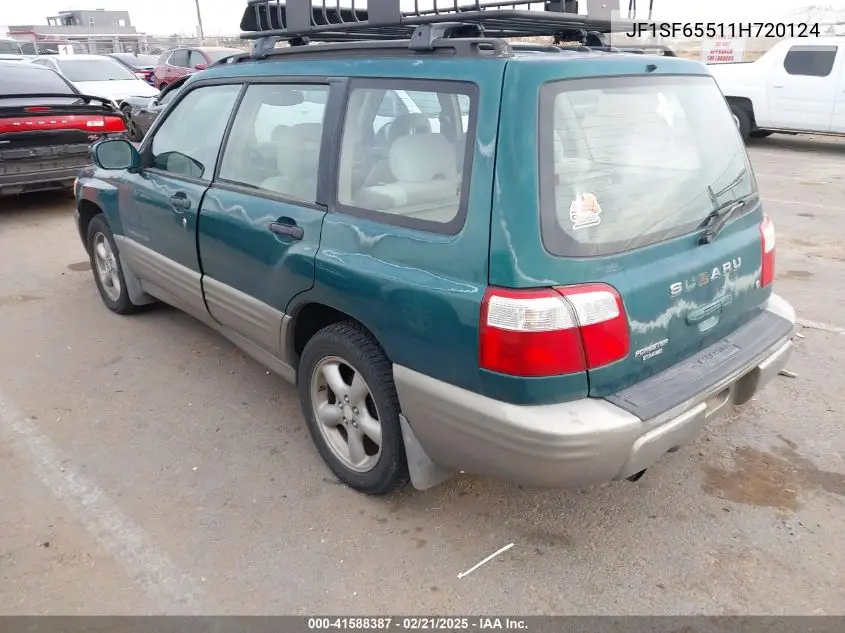 2001 Subaru Forester S VIN: JF1SF65511H720124 Lot: 41588387