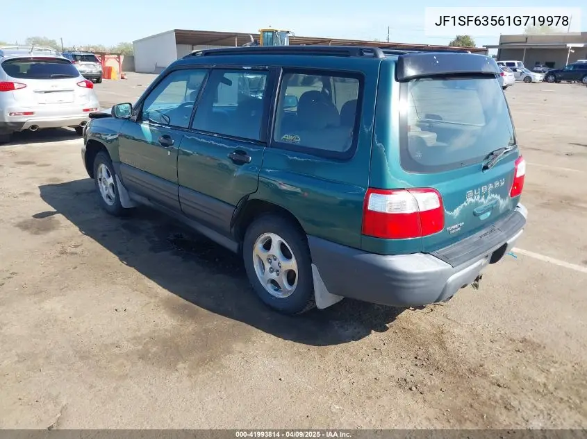 2001 Subaru Forester L VIN: JF1SF63561G719978 Lot: 41993814