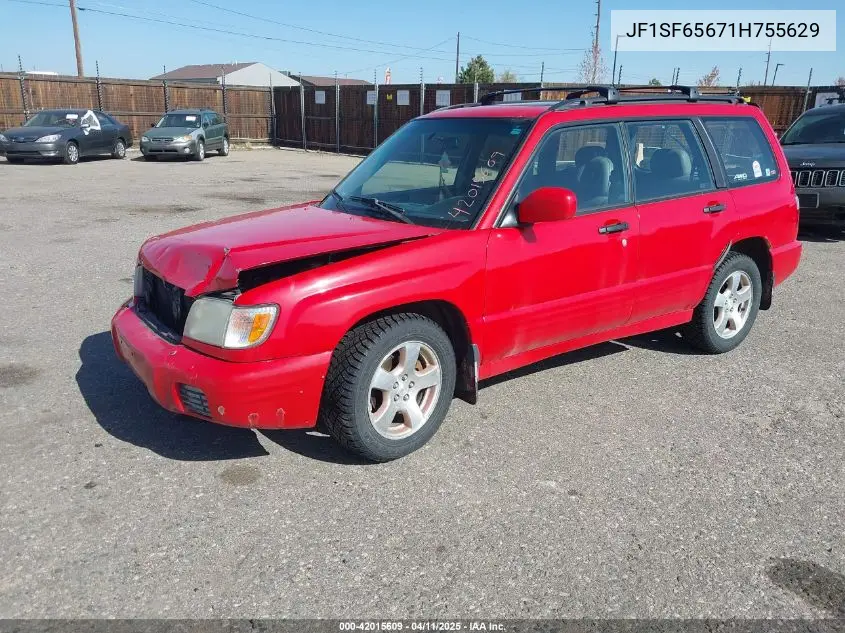 2001 Subaru Forester S VIN: JF1SF65671H755629 Lot: 42015609