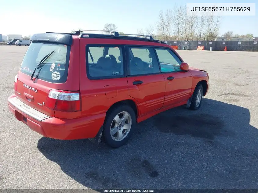 2001 Subaru Forester S VIN: JF1SF65671H755629 Lot: 42015609