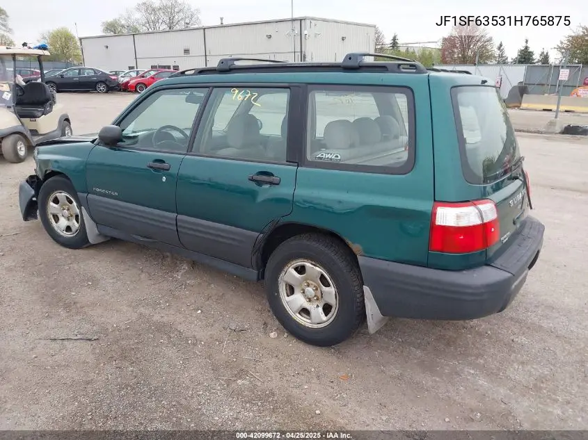 2001 Subaru Forester L VIN: JF1SF63531H765875 Lot: 42099672