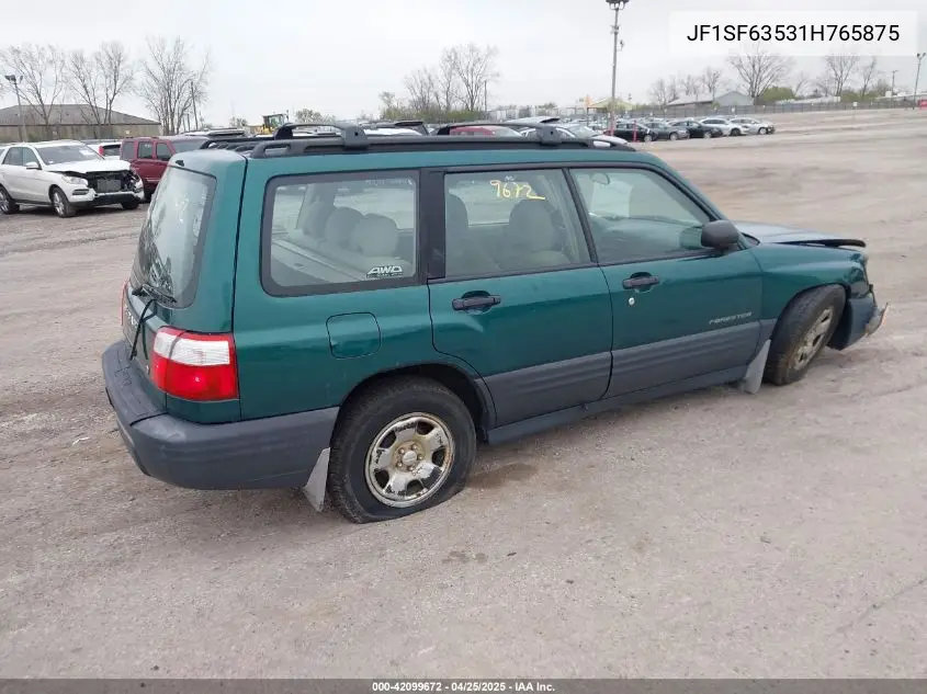 2001 Subaru Forester L VIN: JF1SF63531H765875 Lot: 42099672