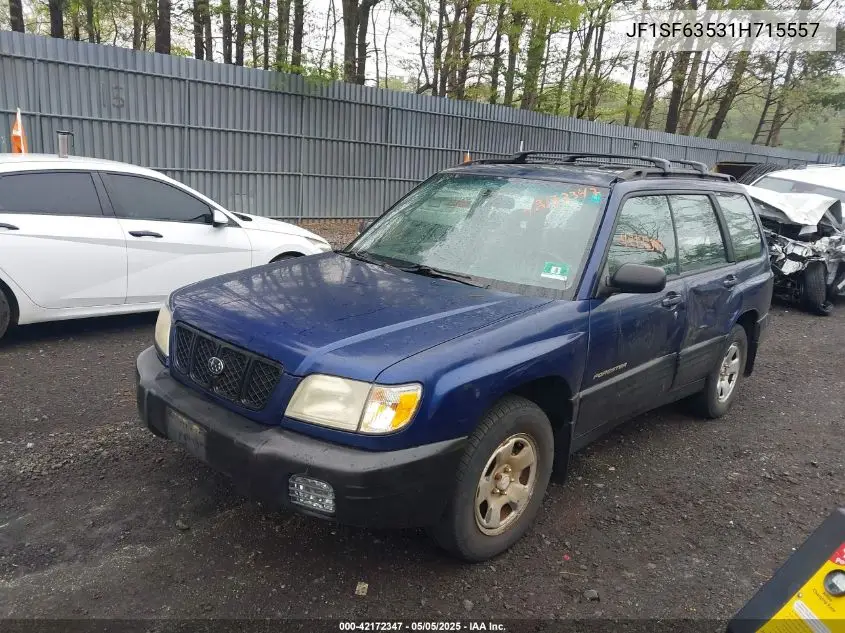 2001 Subaru Forester L VIN: JF1SF63531H715557 Lot: 42172347