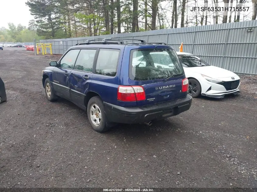 2001 Subaru Forester L VIN: JF1SF63531H715557 Lot: 42172347