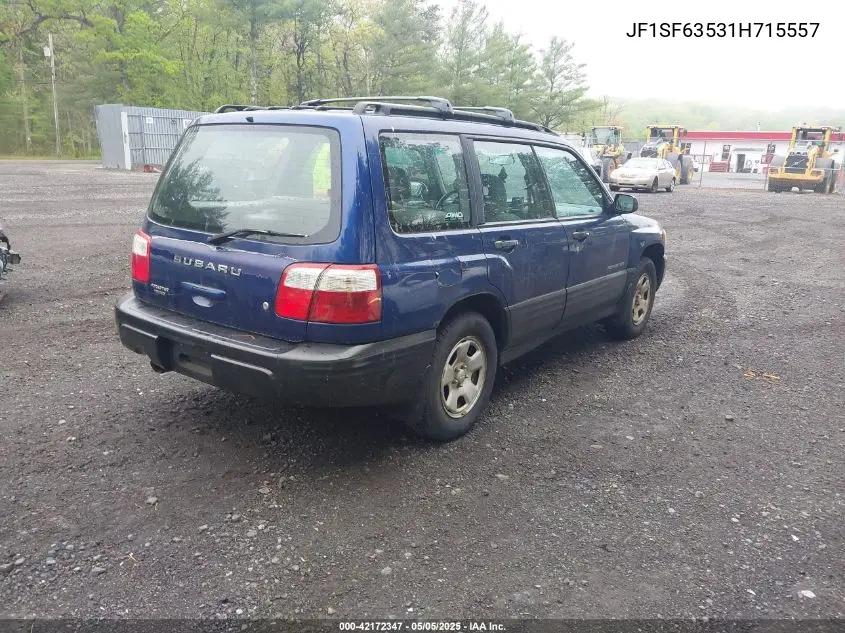 2001 Subaru Forester L VIN: JF1SF63531H715557 Lot: 42172347
