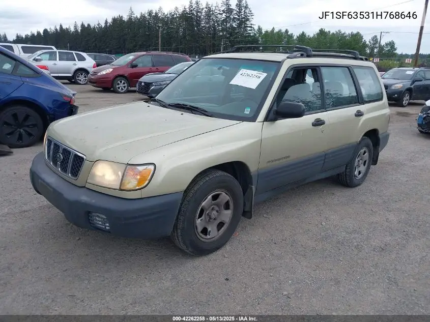 2001 Subaru Forester L VIN: JF1SF63531H768646 Lot: 42262258