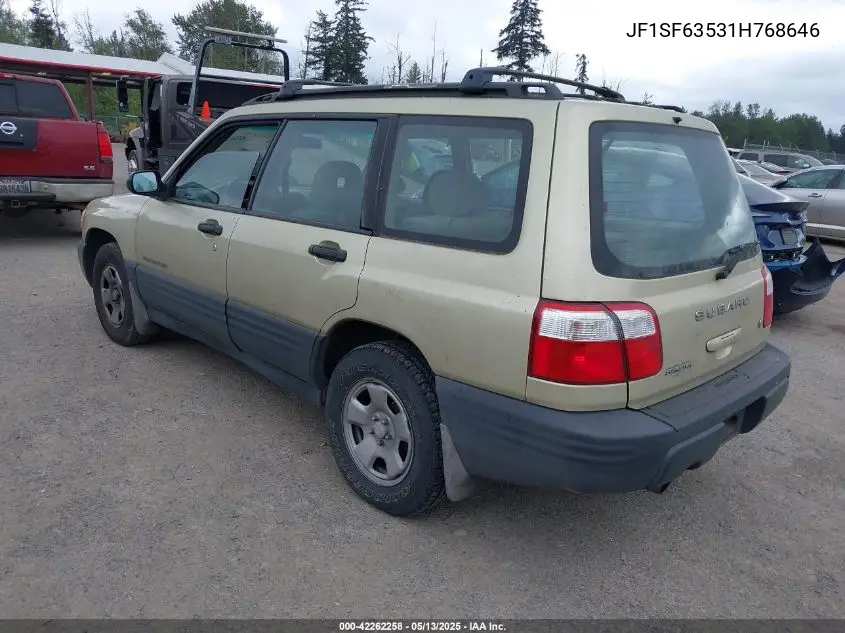 2001 Subaru Forester L VIN: JF1SF63531H768646 Lot: 42262258