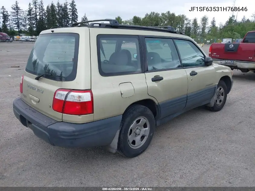 2001 Subaru Forester L VIN: JF1SF63531H768646 Lot: 42262258