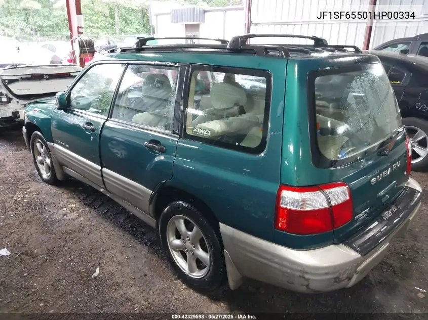 2001 Subaru Forester S VIN: JF1SF65501HP00334 Lot: 42329598