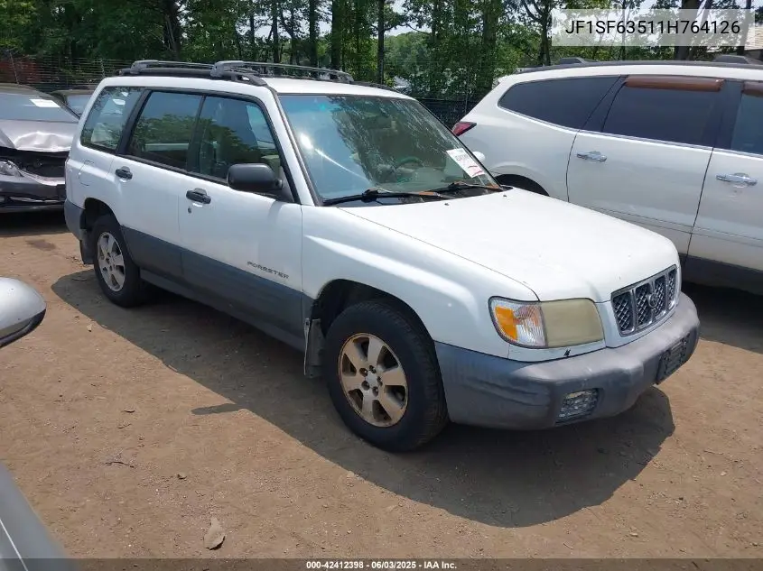 2001 Subaru Forester L VIN: JF1SF63511H764126 Lot: 42412398