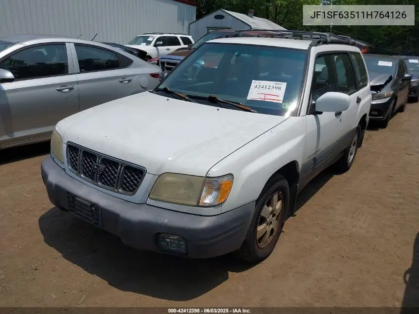 2001 Subaru Forester L VIN: JF1SF63511H764126 Lot: 42412398