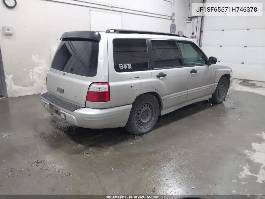 2001 Subaru Forester S VIN: JF1SF65671H746378 Lot: 42461216