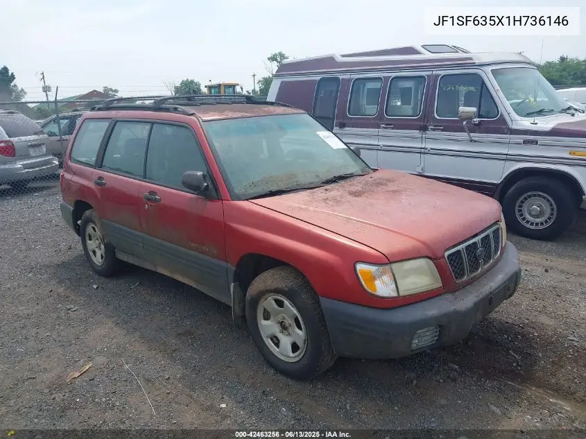 2001 Subaru Forester L VIN: JF1SF635X1H736146 Lot: 42463256