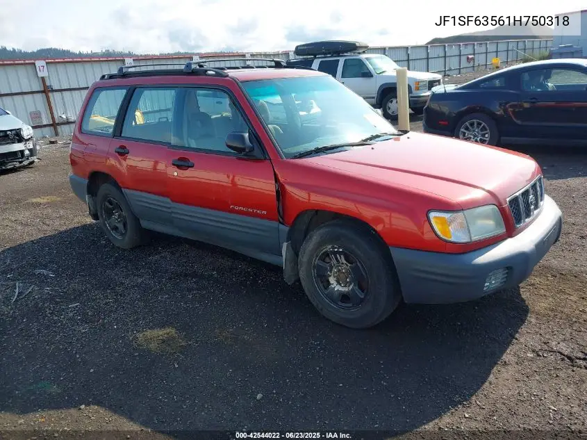 2001 Subaru Forester L VIN: JF1SF63561H750318 Lot: 42544022