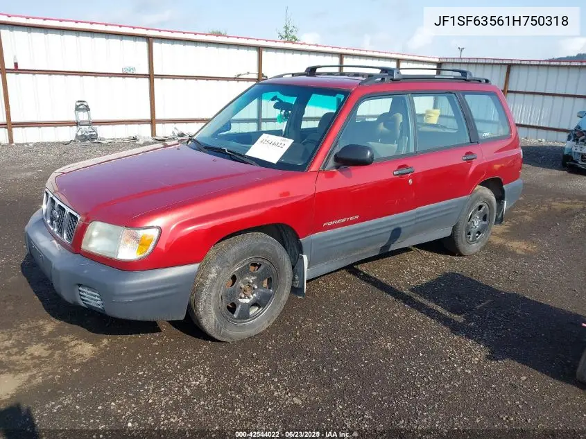2001 Subaru Forester L VIN: JF1SF63561H750318 Lot: 42544022