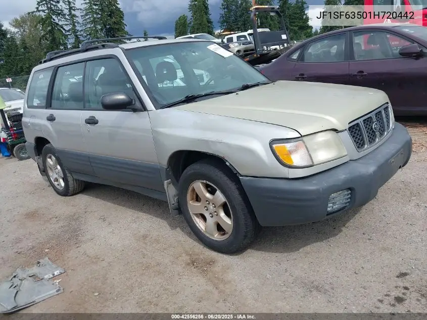 2001 Subaru Forester L VIN: JF1SF63501H720442 Lot: 42556256