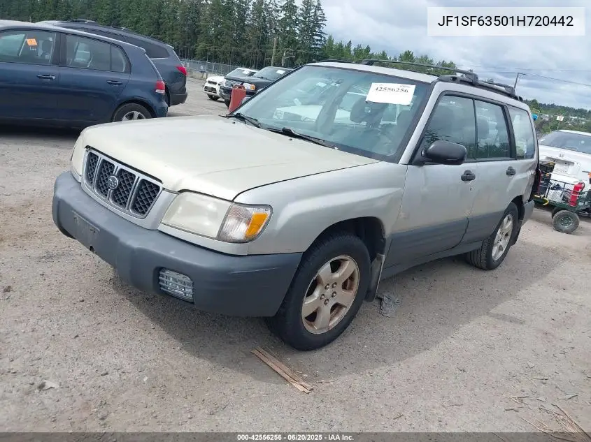 2001 Subaru Forester L VIN: JF1SF63501H720442 Lot: 42556256