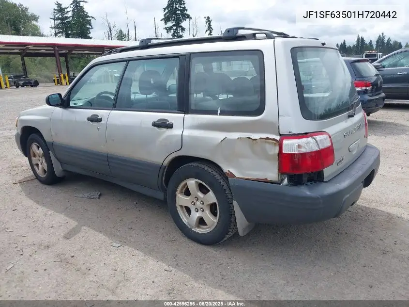 2001 Subaru Forester L VIN: JF1SF63501H720442 Lot: 42556256