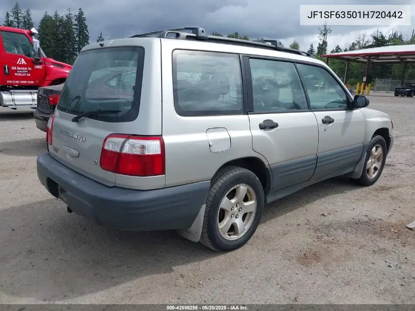 2001 Subaru Forester L VIN: JF1SF63501H720442 Lot: 42556256