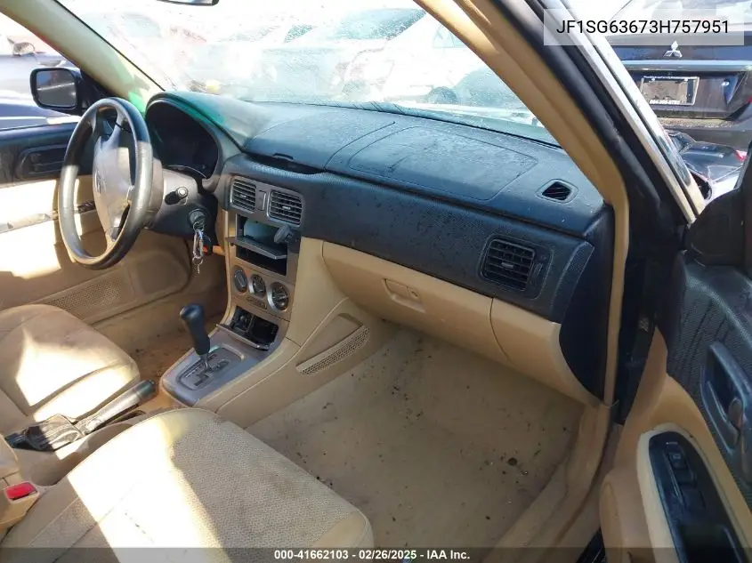 2003 Subaru Forester X VIN: JF1SG63673H757951 Lot: 41662103