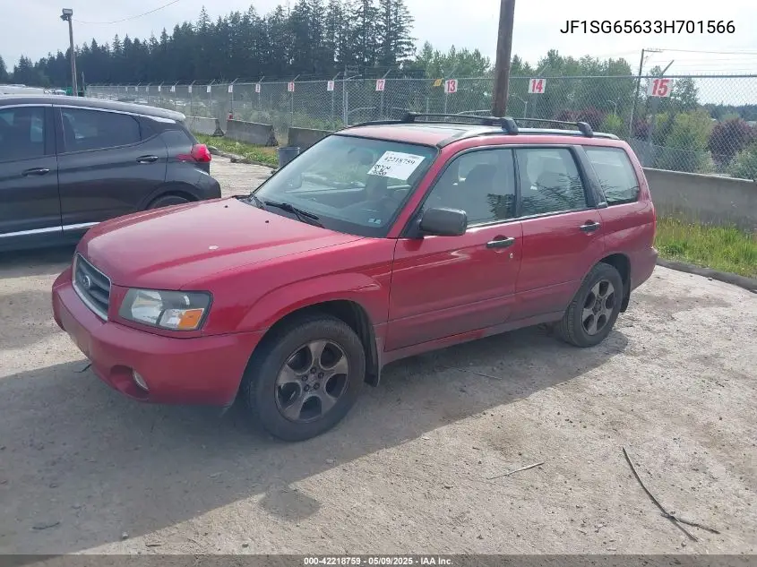 2003 Subaru Forester Xs VIN: JF1SG65633H701566 Lot: 42218759