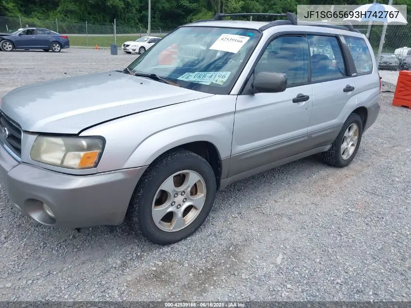 2003 Subaru Forester Xs VIN: JF1SG65693H742767 Lot: 42539166