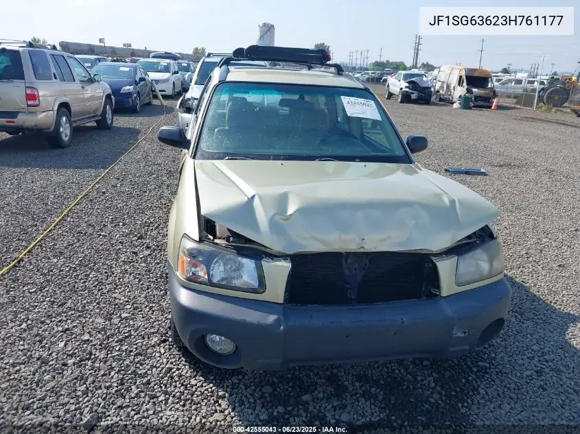 2003 Subaru Forester 2.5X VIN: JF1SG63623H761177 Lot: 42555043