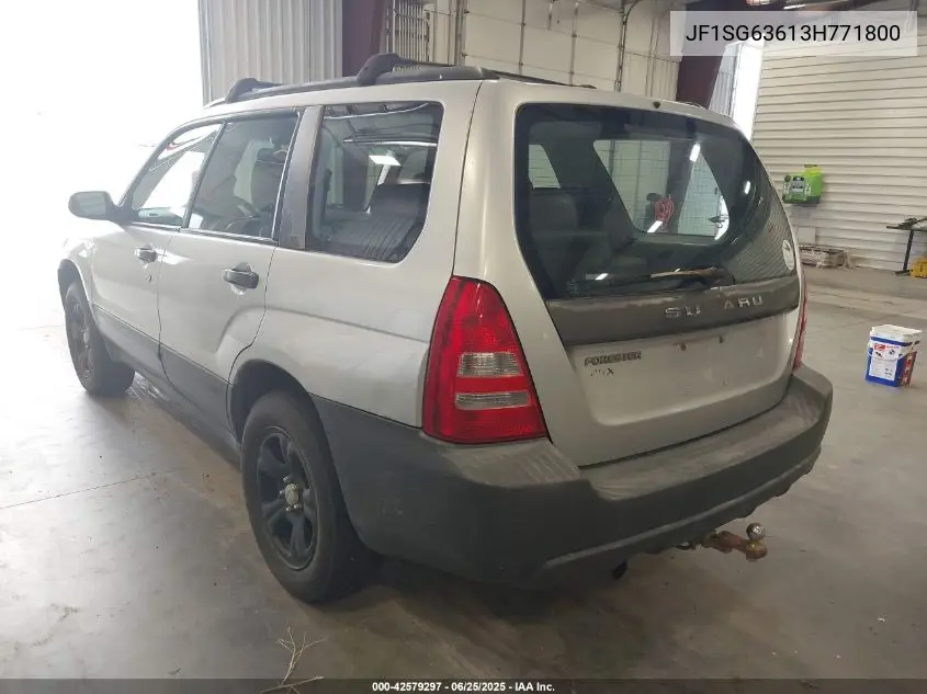 2003 Subaru Forester 2.5X VIN: JF1SG63613H771800 Lot: 42579297