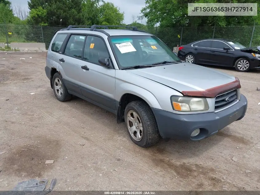 2003 Subaru Forester X VIN: JF1SG63653H727914 Lot: 42590614