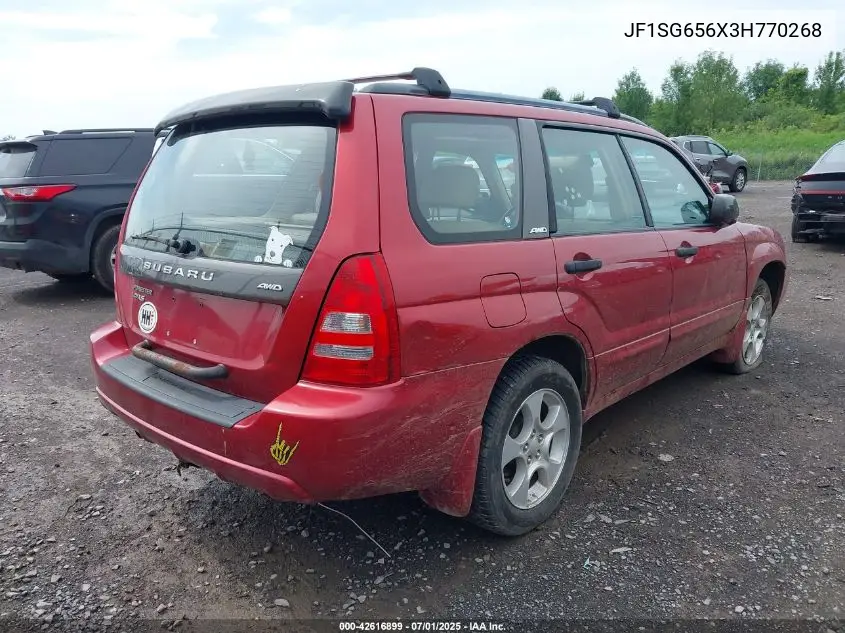 2003 Subaru Forester Xs VIN: JF1SG656X3H770268 Lot: 42616899