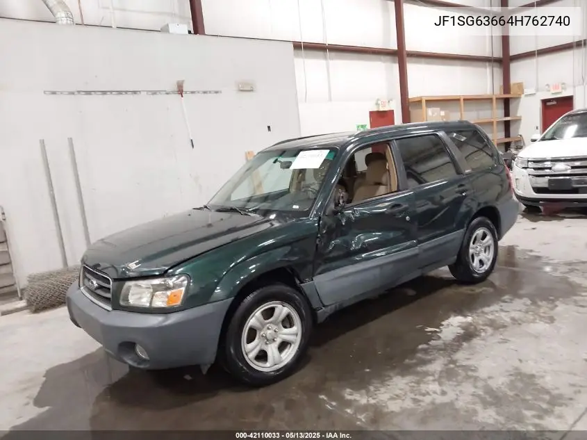 2004 Subaru Forester 2.5X VIN: JF1SG63664H762740 Lot: 42110033