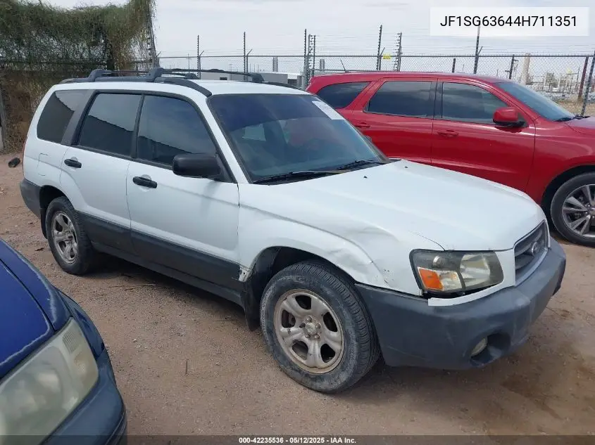 2004 Subaru Forester 2.5X VIN: JF1SG63644H711351 Lot: 42235536