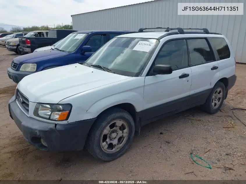 2004 Subaru Forester 2.5X VIN: JF1SG63644H711351 Lot: 42235536