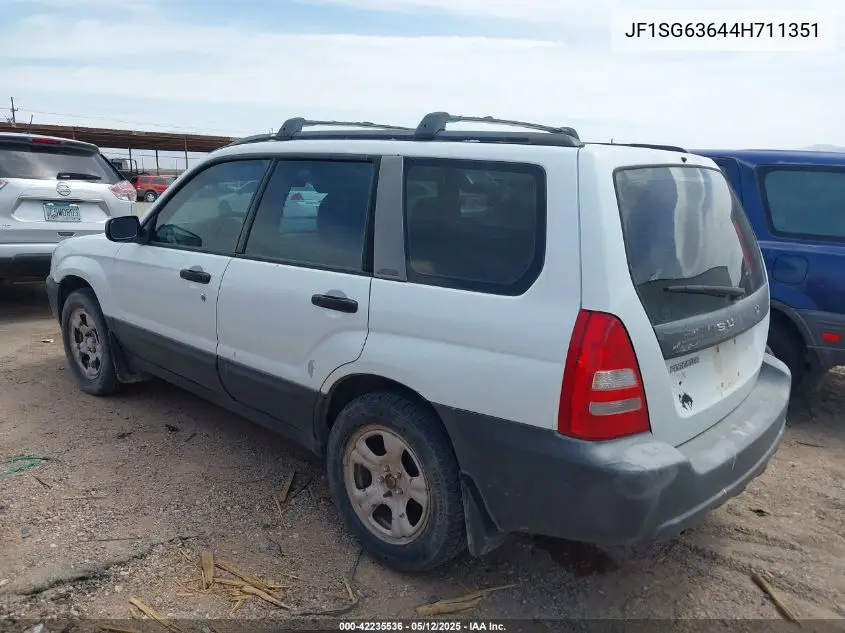 2004 Subaru Forester 2.5X VIN: JF1SG63644H711351 Lot: 42235536