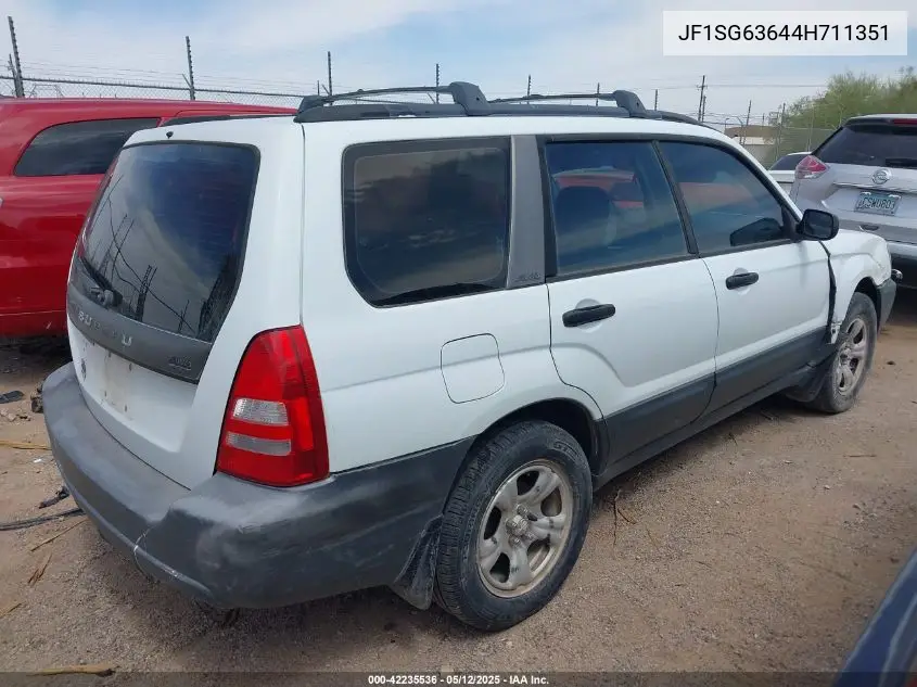 2004 Subaru Forester 2.5X VIN: JF1SG63644H711351 Lot: 42235536