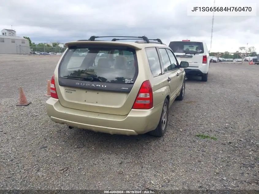 2004 Subaru Forester 2.5Xs VIN: JF1SG65684H760470 Lot: 42545558