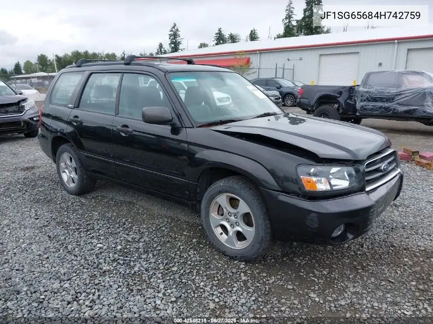2004 Subaru Forester 2.5Xs/Xs W/Premium Pkg VIN: JF1SG65684H742759 Lot: 42588219