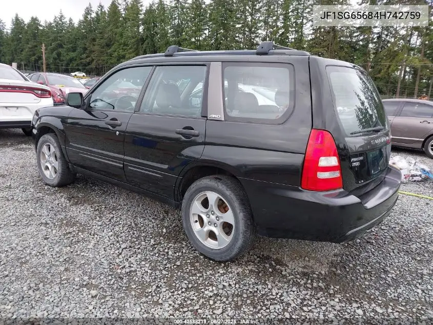 2004 Subaru Forester 2.5Xs/Xs W/Premium Pkg VIN: JF1SG65684H742759 Lot: 42588219