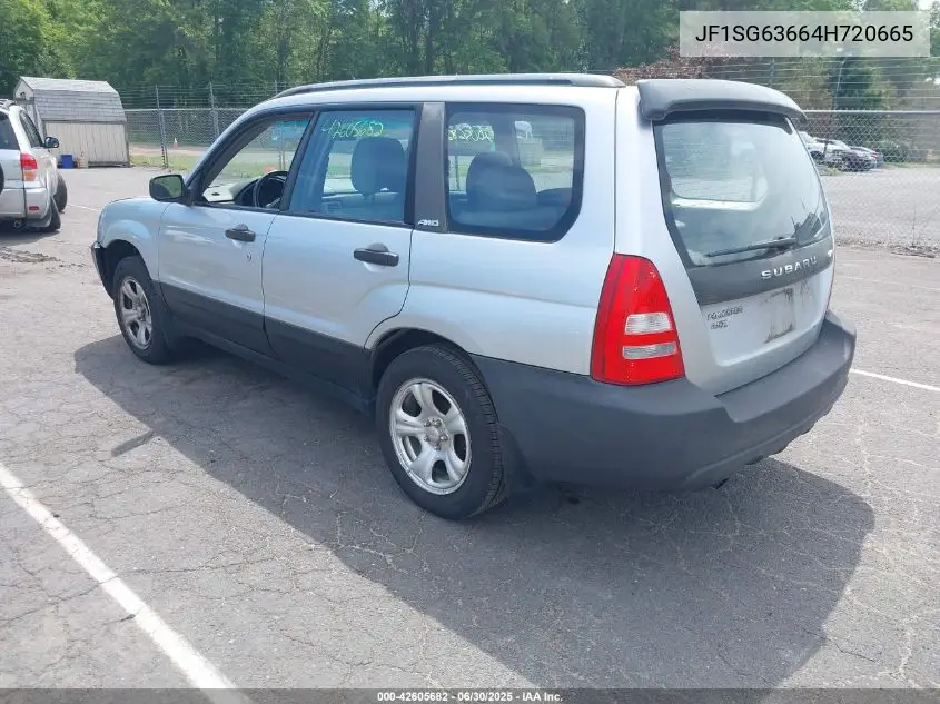 2004 Subaru Forester 2.5X VIN: JF1SG63664H720665 Lot: 42605682