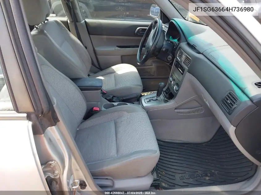 2004 Subaru Forester 2.5X VIN: JF1SG63664H736980 Lot: 42666843