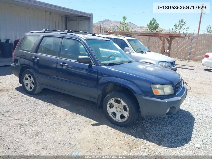 2005 Subaru Forester 2.5X VIN: JF1SG636X5G717629 Lot: 42526520