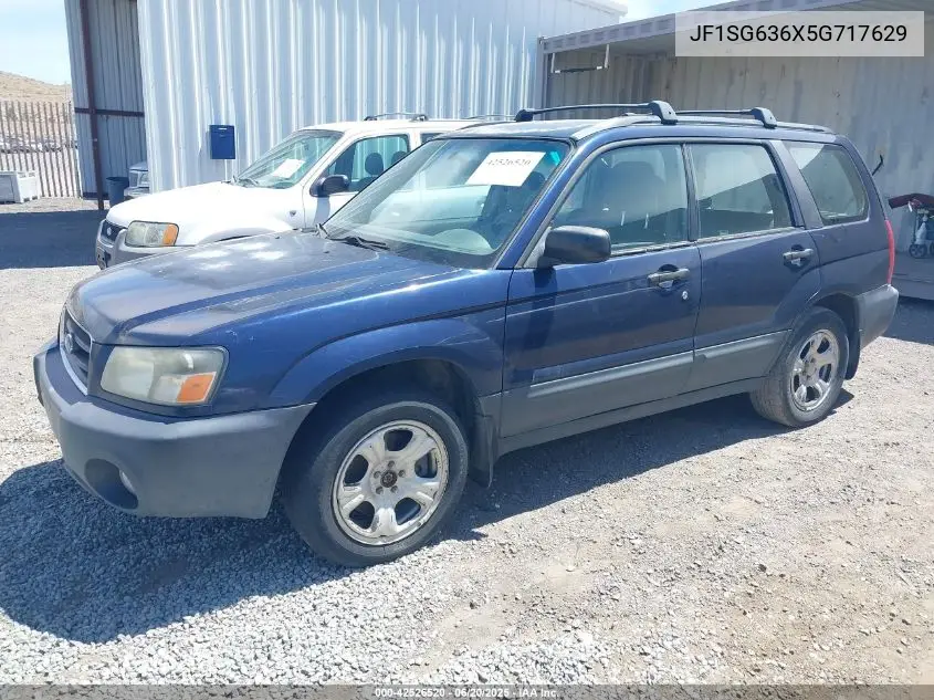 2005 Subaru Forester 2.5X VIN: JF1SG636X5G717629 Lot: 42526520
