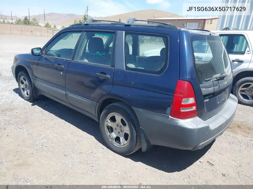 2005 Subaru Forester 2.5X VIN: JF1SG636X5G717629 Lot: 42526520