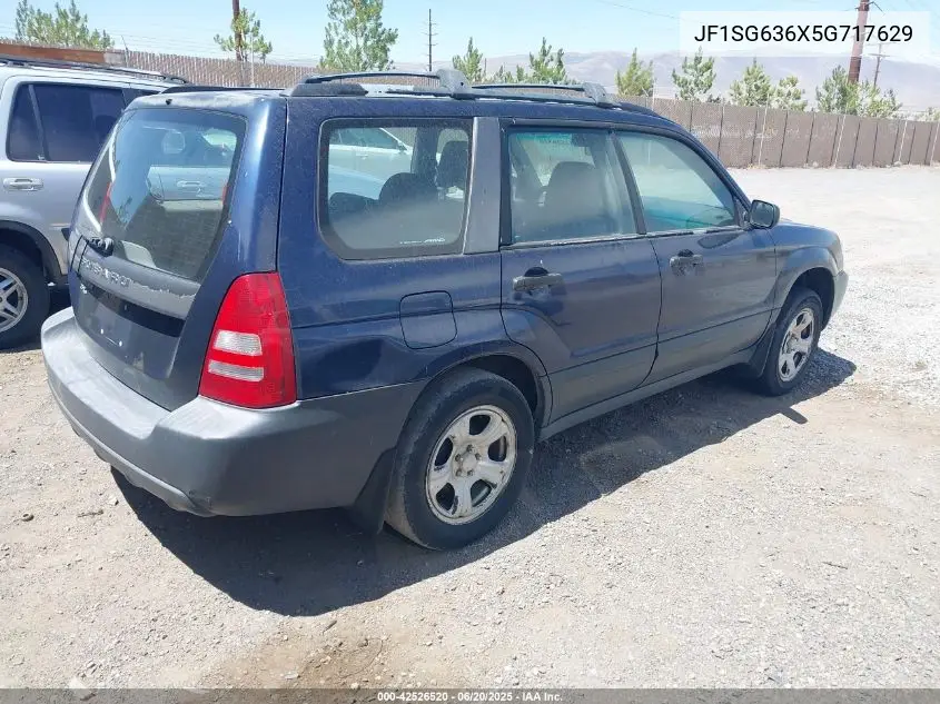 2005 Subaru Forester 2.5X VIN: JF1SG636X5G717629 Lot: 42526520