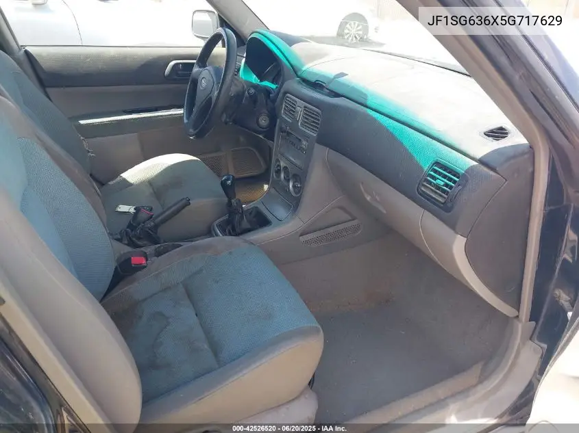 2005 Subaru Forester 2.5X VIN: JF1SG636X5G717629 Lot: 42526520