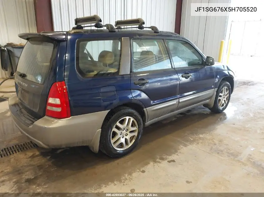 2005 Subaru Forester 2.5Xs L.l. Bean VIN: JF1SG676X5H705520 Lot: 42593027