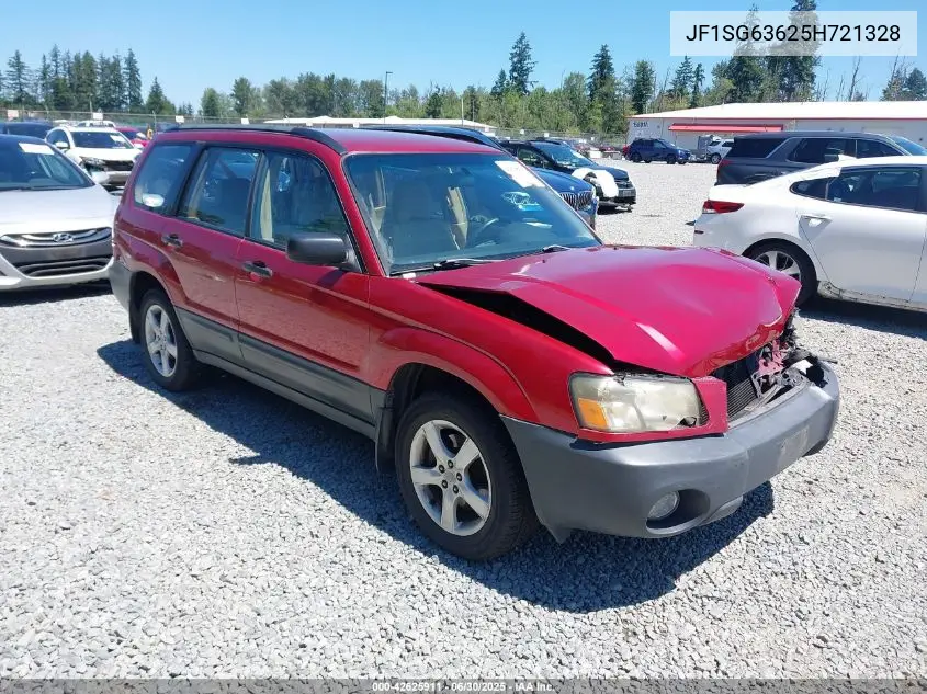 2005 Subaru Forester 2.5X VIN: JF1SG63625H721328 Lot: 42625911