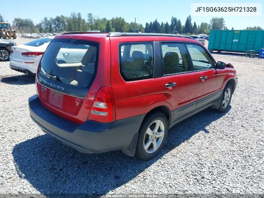 2005 Subaru Forester 2.5X VIN: JF1SG63625H721328 Lot: 42625911