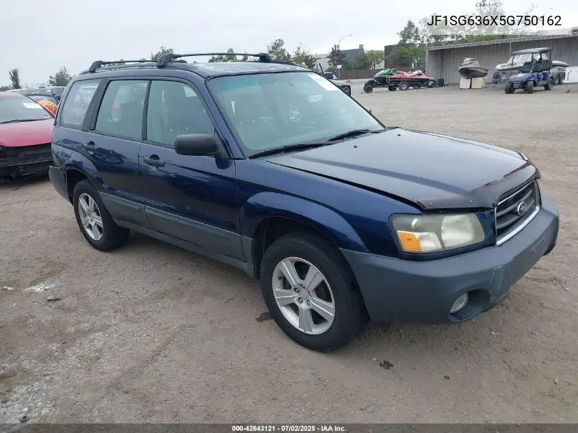 2005 Subaru Forester 2.5X VIN: JF1SG636X5G750162 Lot: 42643121